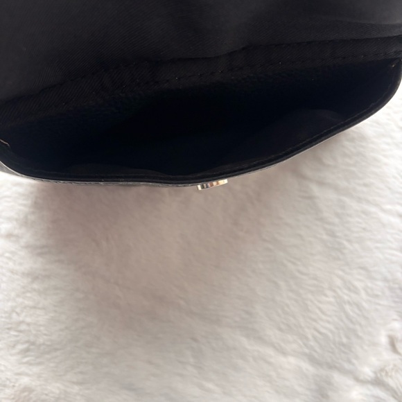 Signature Black Pebbled Crossbody Bag | Contrast Stitch & Silver Buckle | Y2K - Picture 6 of 7